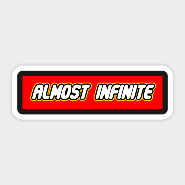 Almost Infinite Blocks Sticker by Vlognation